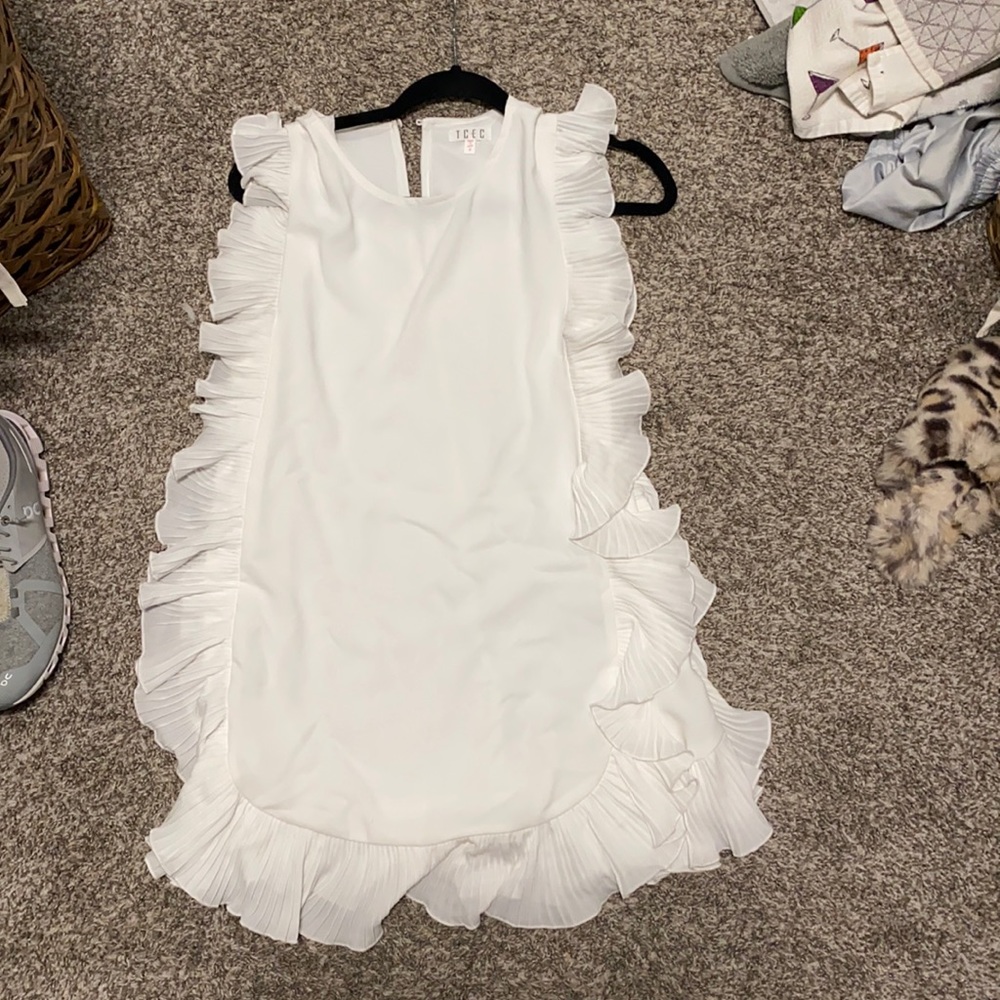White ruffle dress